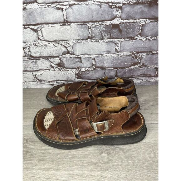 Born Brown Leather Fisherman Comfort Strap Casual Sandals Men’s Sz 46EU/12M US - Picture 15 of 16